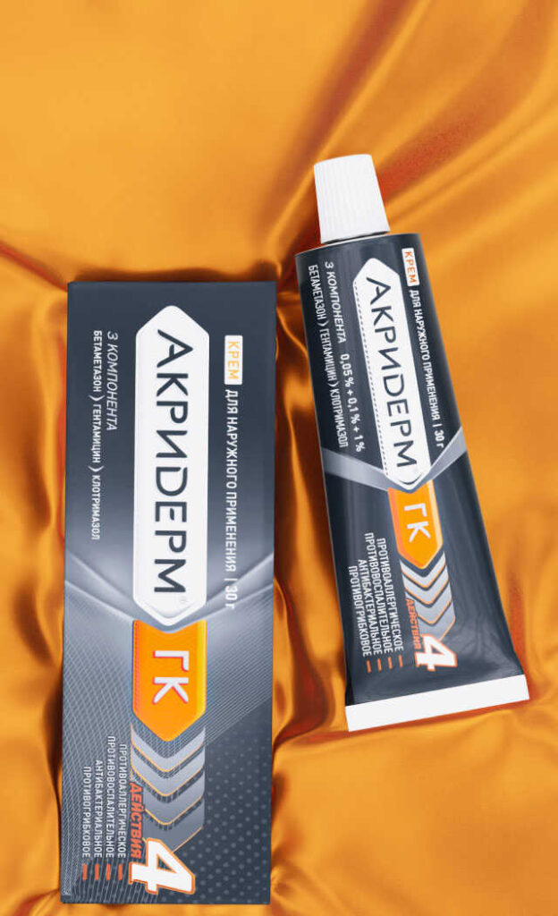 Akriderm gkkrem: yanstrukцipian poprimenenenю, pocanain